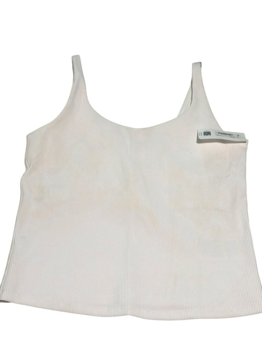 Spanx Ribbed 2-In-1 Tank Top Vivid White Small